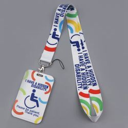 Hidden Disability - Lanyard Keychain Cardholder USB Holder