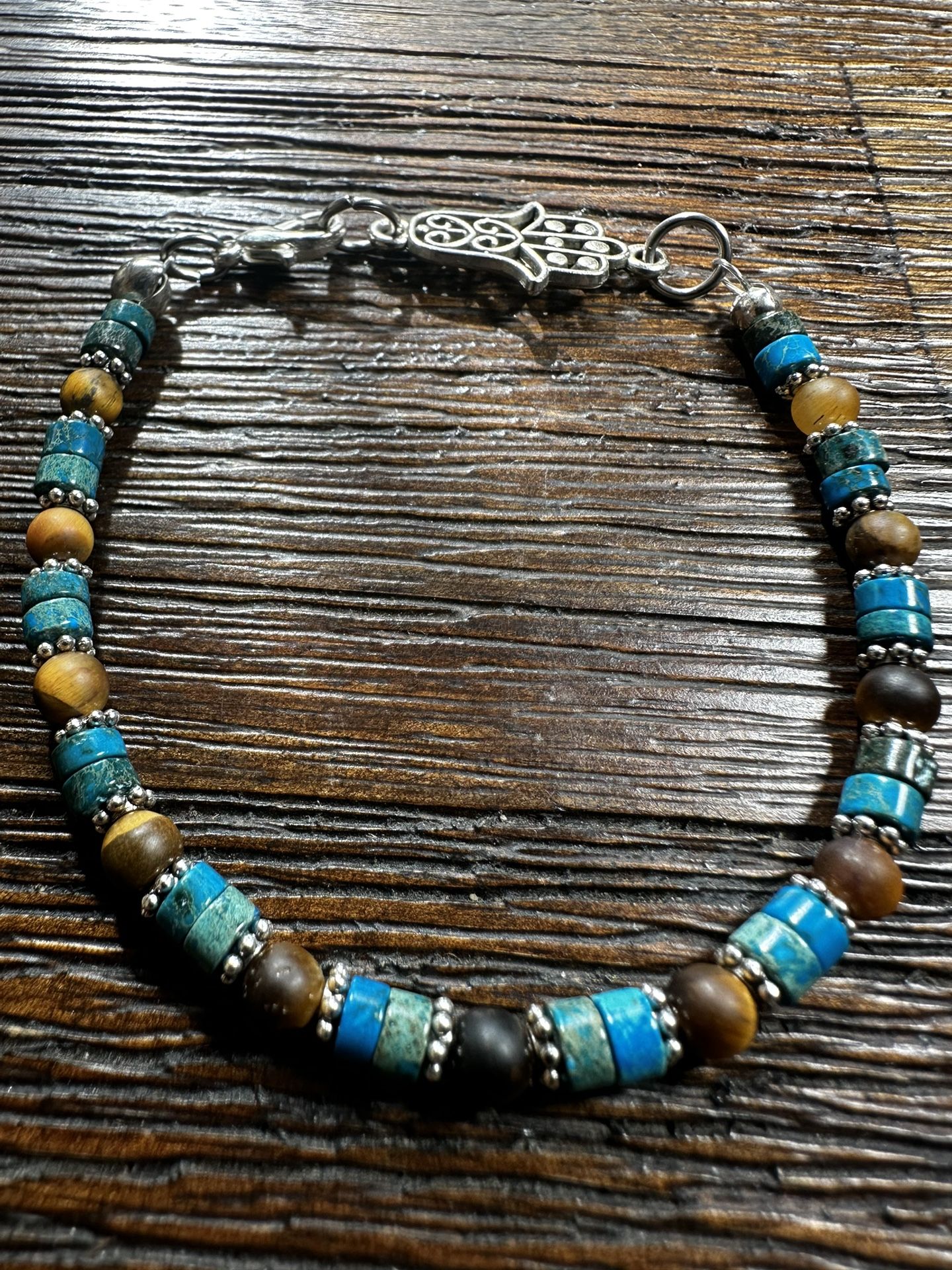 Handmade Imperial Turquoise Beaded Bracelet.