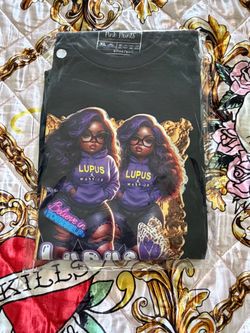 Pink Prints Lupus Warrior Graphic T-Shirt XL