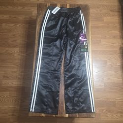 Triple 7's Black Satin Track Pants