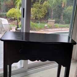 1 Drawer Black Console Table 