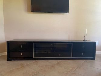 Black Leopold Modern TV Stand