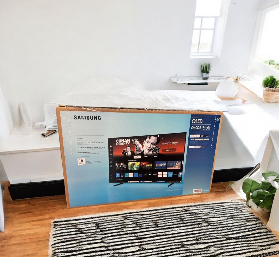 HD262 55Q60B 55” Samsung smart 4k Qled hdr TV 