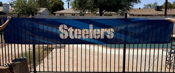 Steelers 2009 Super Bowl bench banner (one of a kind)