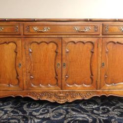 French Provincial Solid Wood Buffet / Sideboard - Delivered