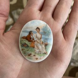Porcelain Victorian Pin