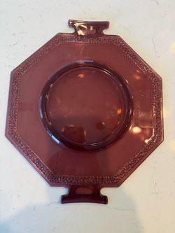 Vintage Moroccan Octagonal Glass Serving Tray