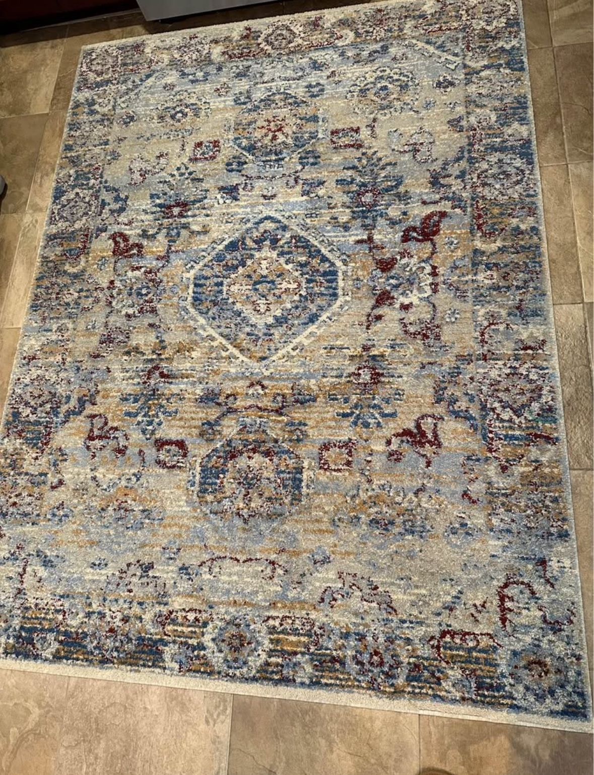 Threshold 5x7 ALLEGANY BLUE/RED PERSIAN AREA RUG