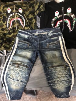 Robin jeans brand new size 33 and also have bape shirts DS