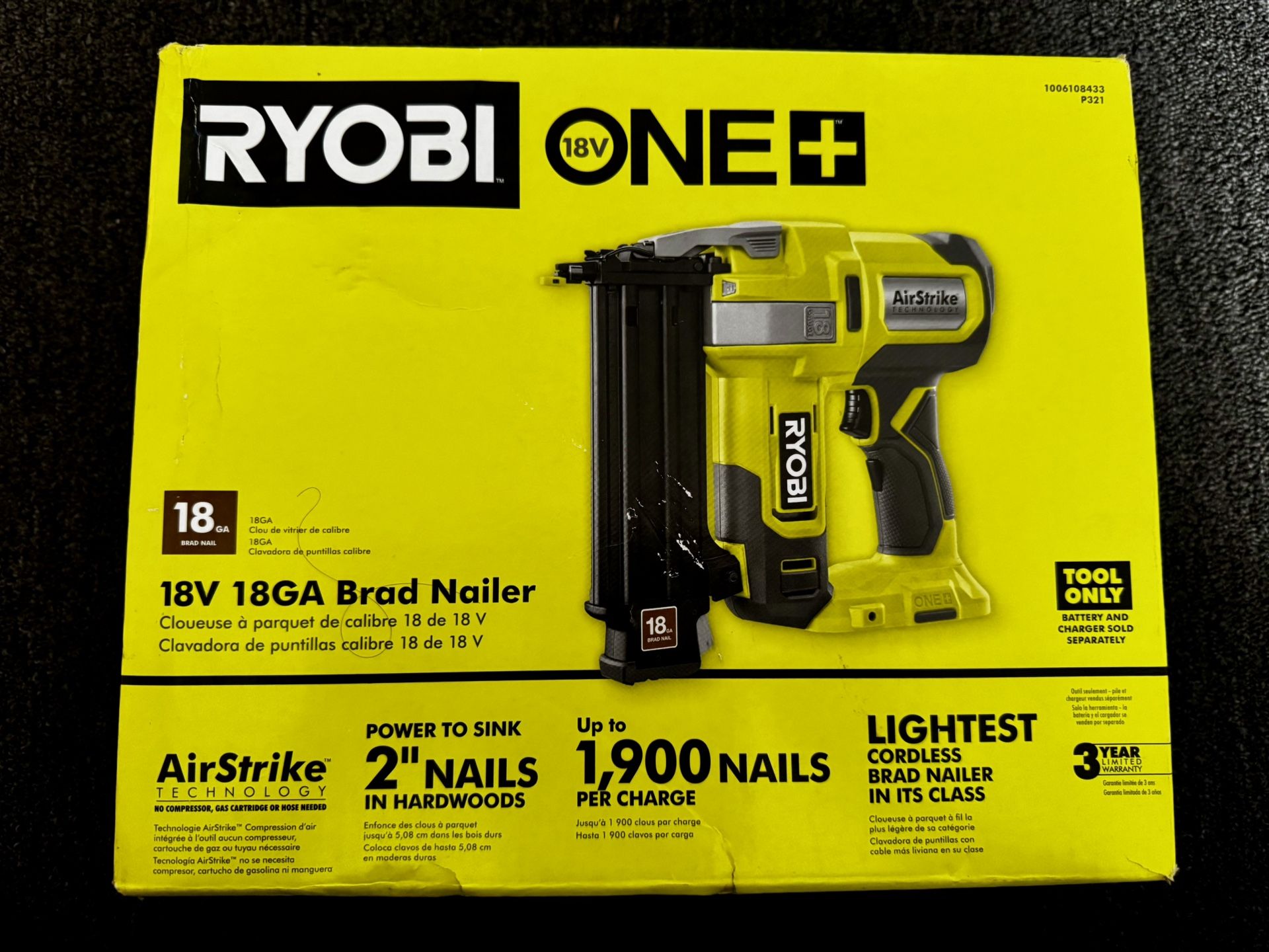 18 V 18 GA Brad Nailer