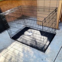 Brand New In Box 48" Xxl'xxxl Dog Crate Foldable Portable Animal Cage 2 Doors With Floor Tray Up To 125lbs Puppy Dog Kennel