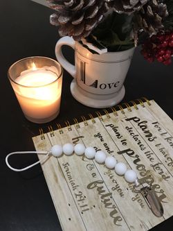 All Natural handmade silicone baby pacifier clips/teething clips