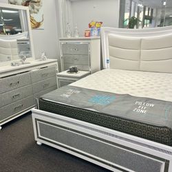 Limited Time Offer😱Glamorous White 5pc Bedroom Furniture Set On Amazing Sale Now Only $999