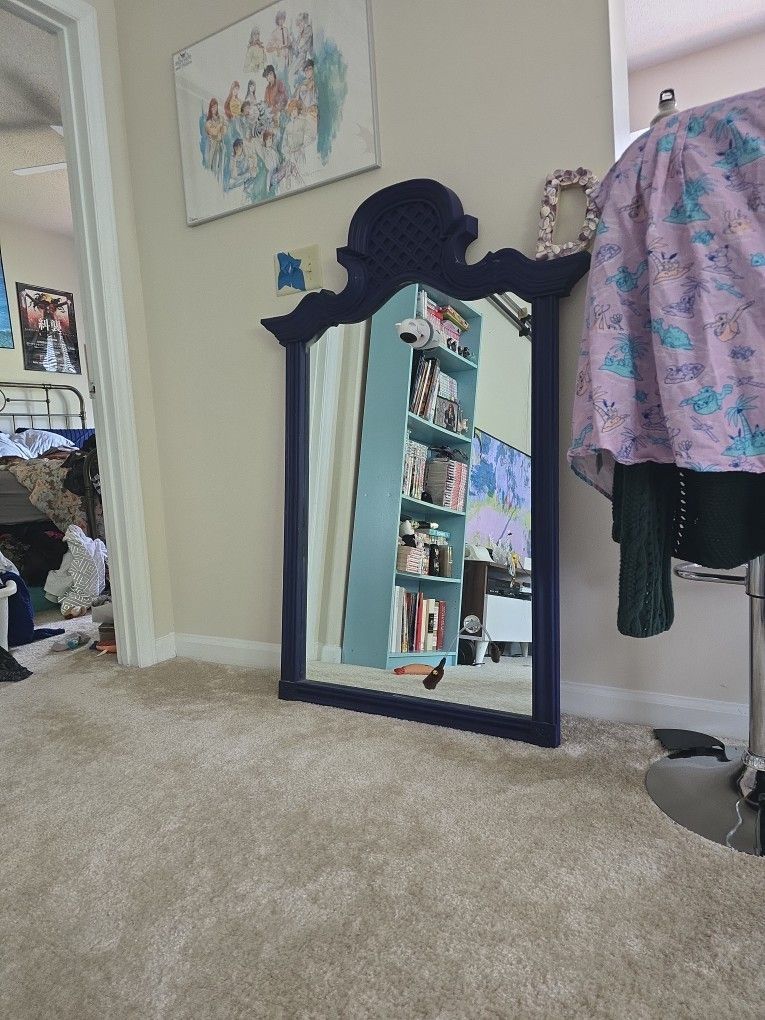Large Blue Mirror