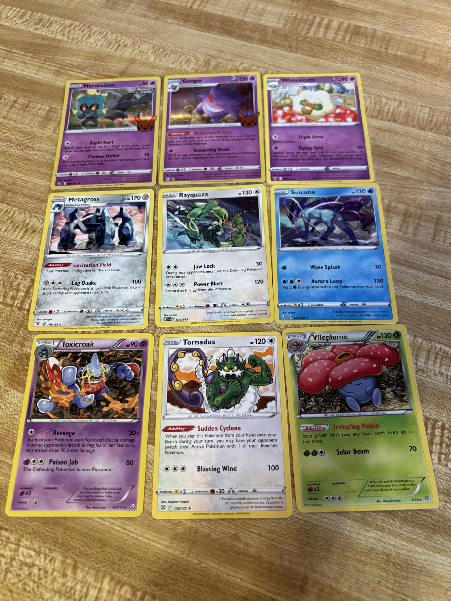 650+ Pokemon Cards (Rayquaza, Gengar,Metagross,VINTAGE Holos etc)