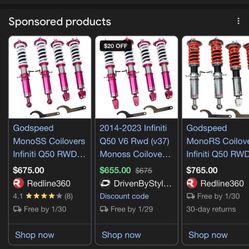 Q50 Godspeed Monoss Coilovers 