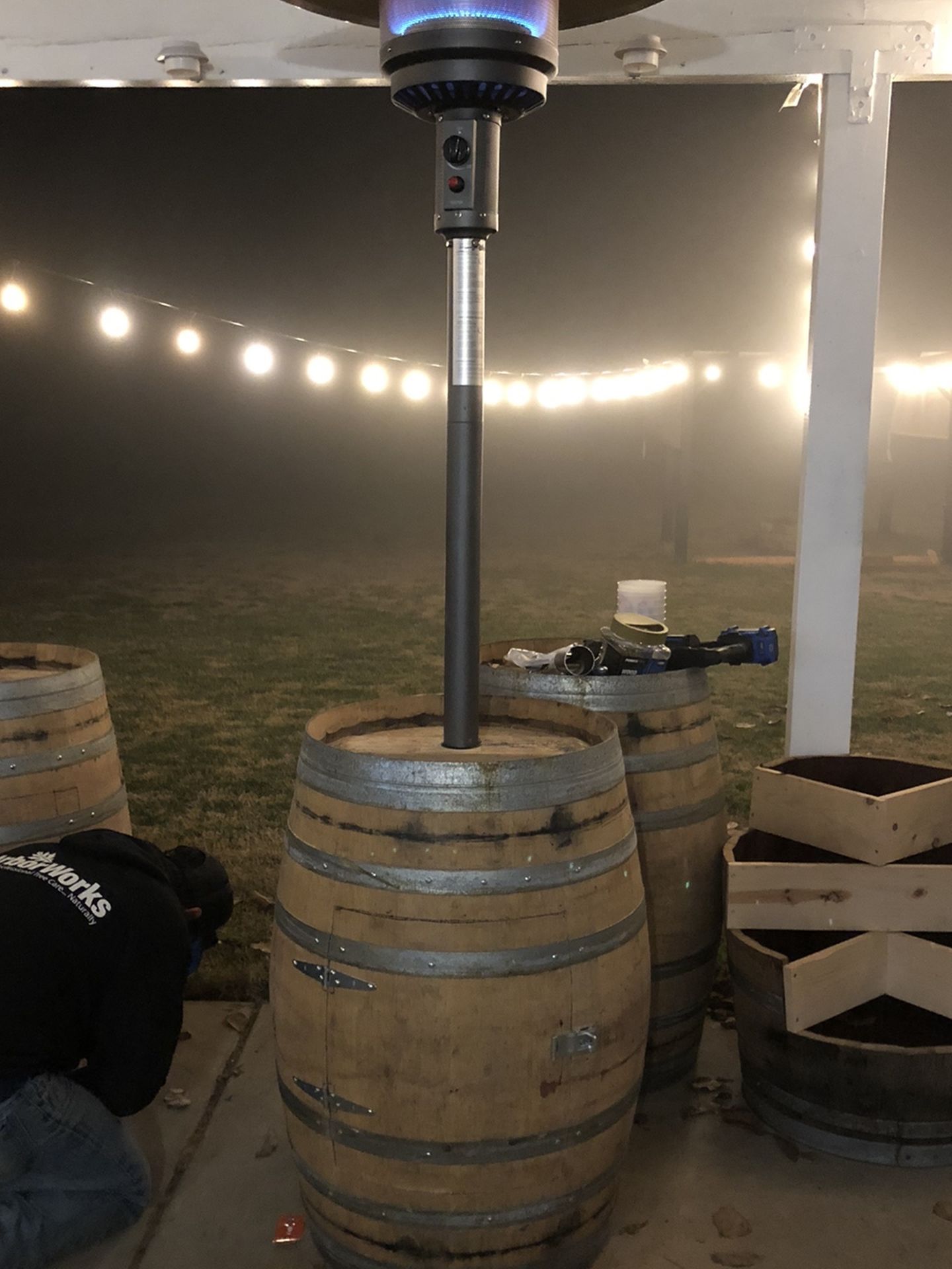 Wine Barrel Patio Heater