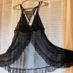  Sexy Lingerie Black Lace Bridal Mini Dress Set