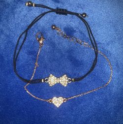 Lauren Conrad Bow & Heart Bracelets