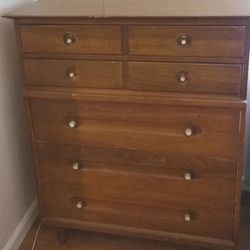 Vintage Mid Century Modern Walnut Highboy Dresser by LA Period, c1960s