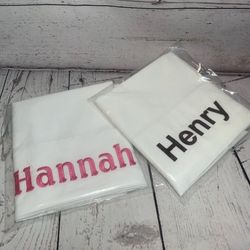 Pillowcases custom personalization embroidery