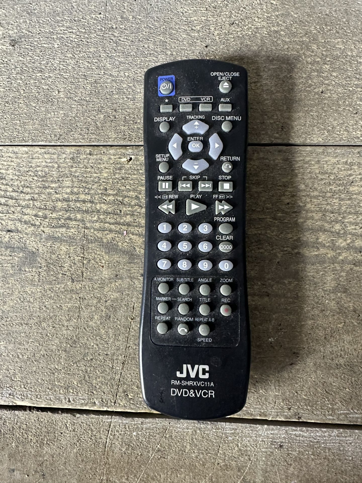 JVC RM-SHRXVC11A DVD & VCR Remote Control Clicker TESTED Works