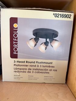 Portfolio 3-Head Round Flushmount