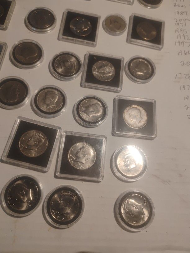 Jfk Collection With 3 Eisenhower Dolla4s For Sale