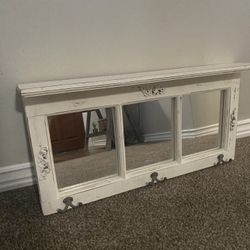 Mirror Shelf w/Hooks Wall Decor