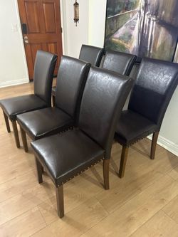 great condition like you iDining chairs dark brown leather 6 great condition like you
