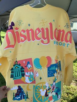 Disneyland Character Long Sleeve Yellow Shirt Play In The Spirit Jersey
