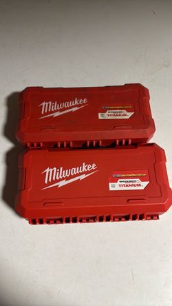 Milwaukee Shockwave Titanium Drill Bit Set (x2)