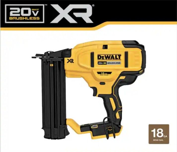 Dewalt 20V MAX XR Lithium-Ion Electric Cordless 18-Gauge Brad Nailer (Tool Only)