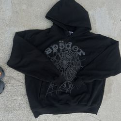 Sp5der Phantom Web Hoodie Black