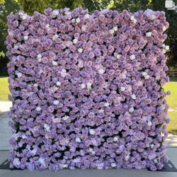 Purple /Lavender 8ft X 8ft Flower Wall