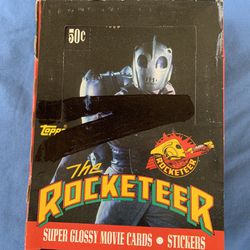 THE ROCKETEER TOPPS WAX BOX  Super Glossy Movie Cards •Stickers