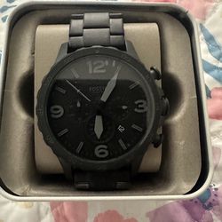 new fossil mens telegraph black stainless watch