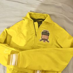 Avirex Leather Jacket Yellow (Size S)