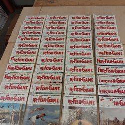 Vintage Fur Fish Game Hunting Fishing Magazines Lot 4 Complete Years