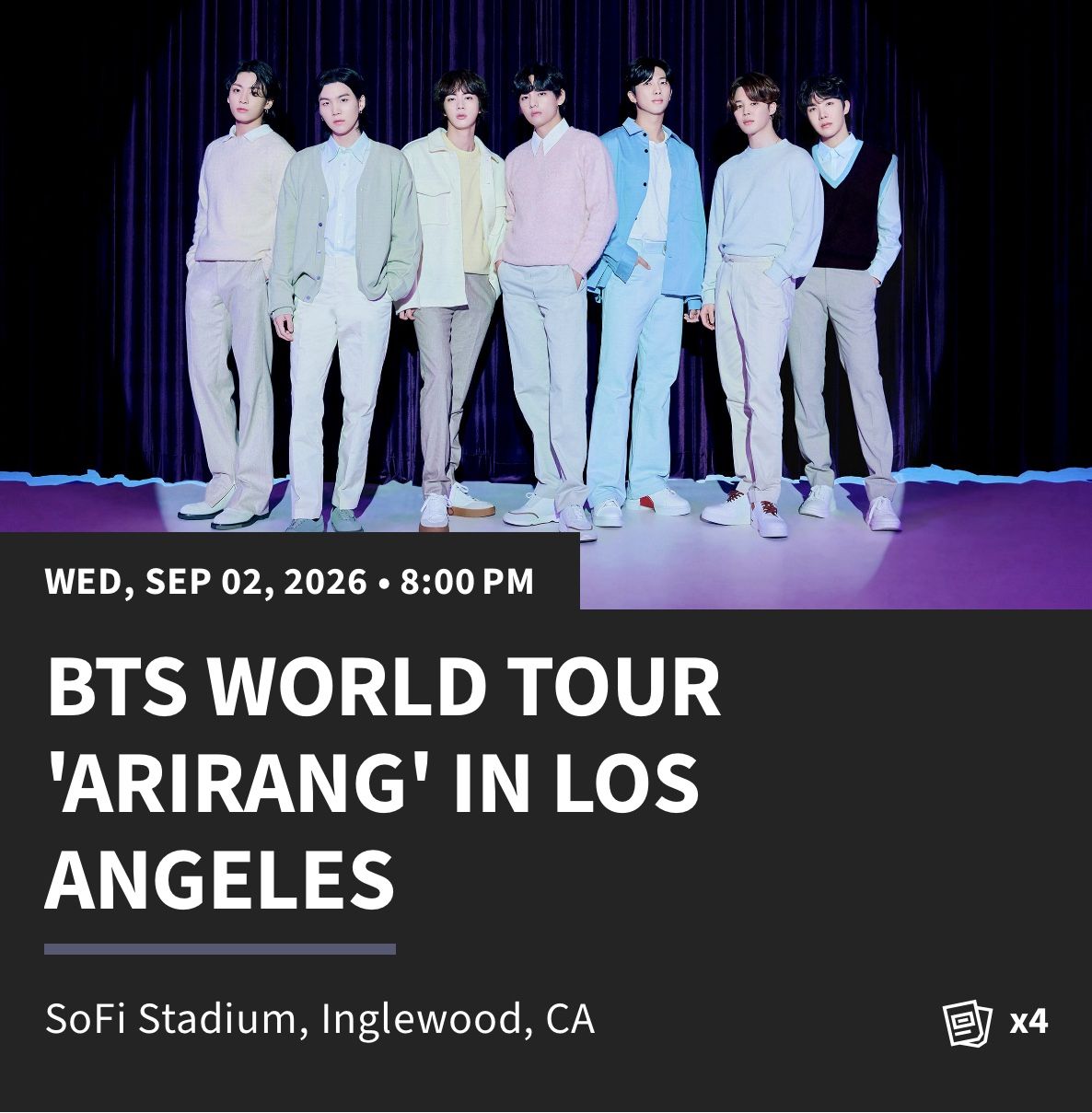 BTS Concert Tickets