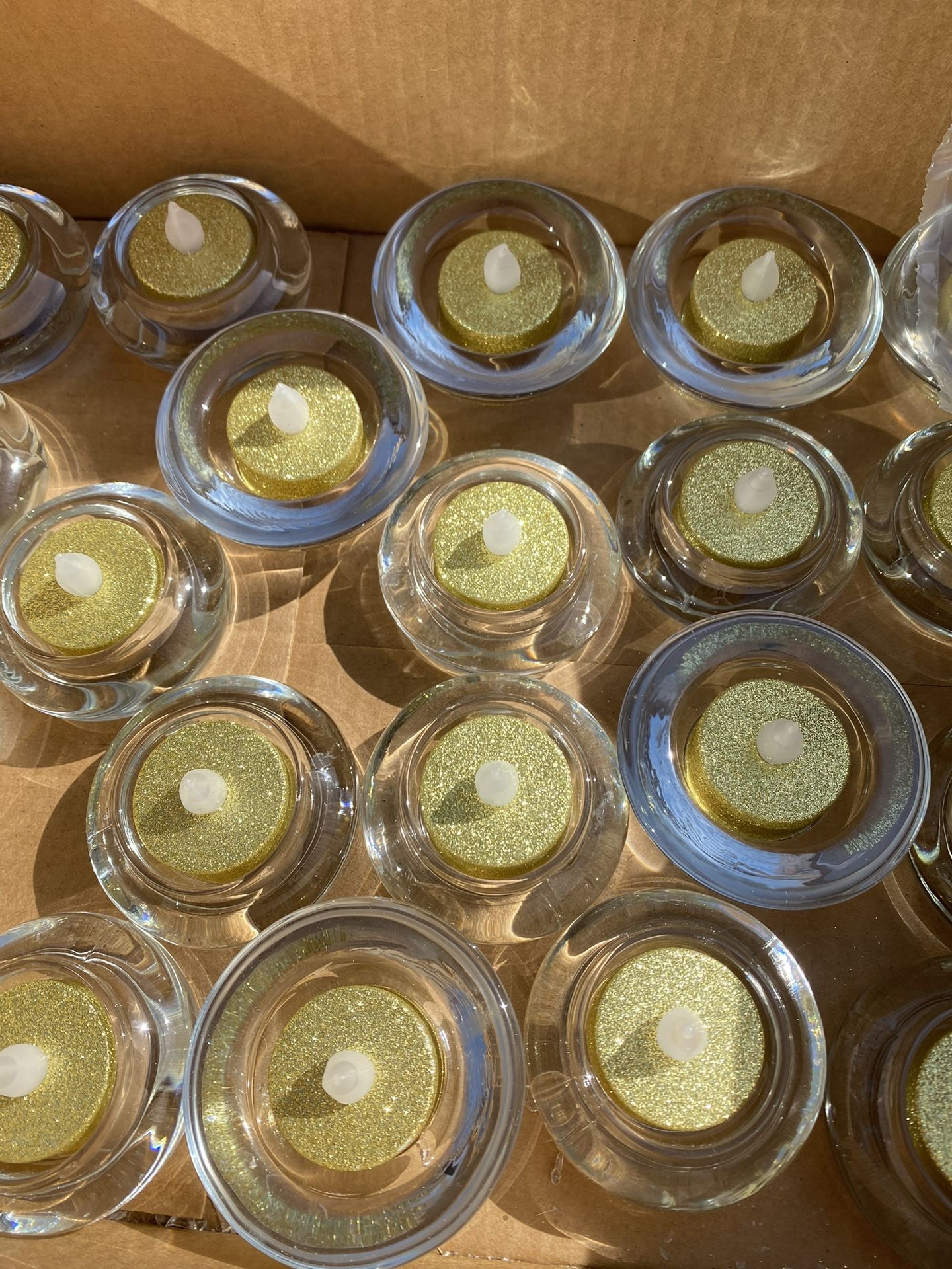 3” Diameter Flat Glass Candle Holder