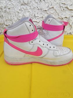 Nike Women's Air Force 1 High 'White Fuchsia Pink' Shoes (334031-110) Size 10