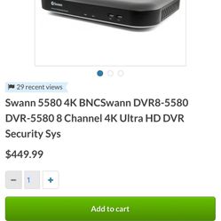 SWAN security Camera System DVR8-5580