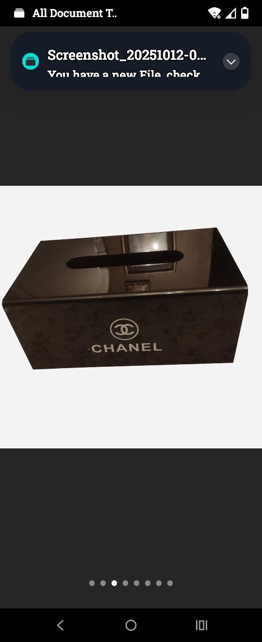 Chanel Acrylic Tissue Box