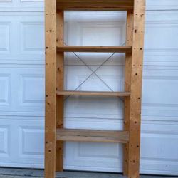 Wood Bookcase Shelf Cabinet