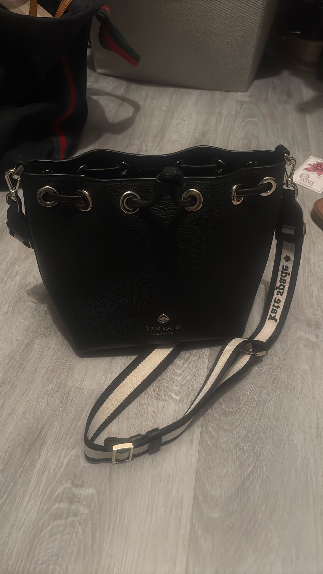 Kate spade Black Leather Bucket Handbag