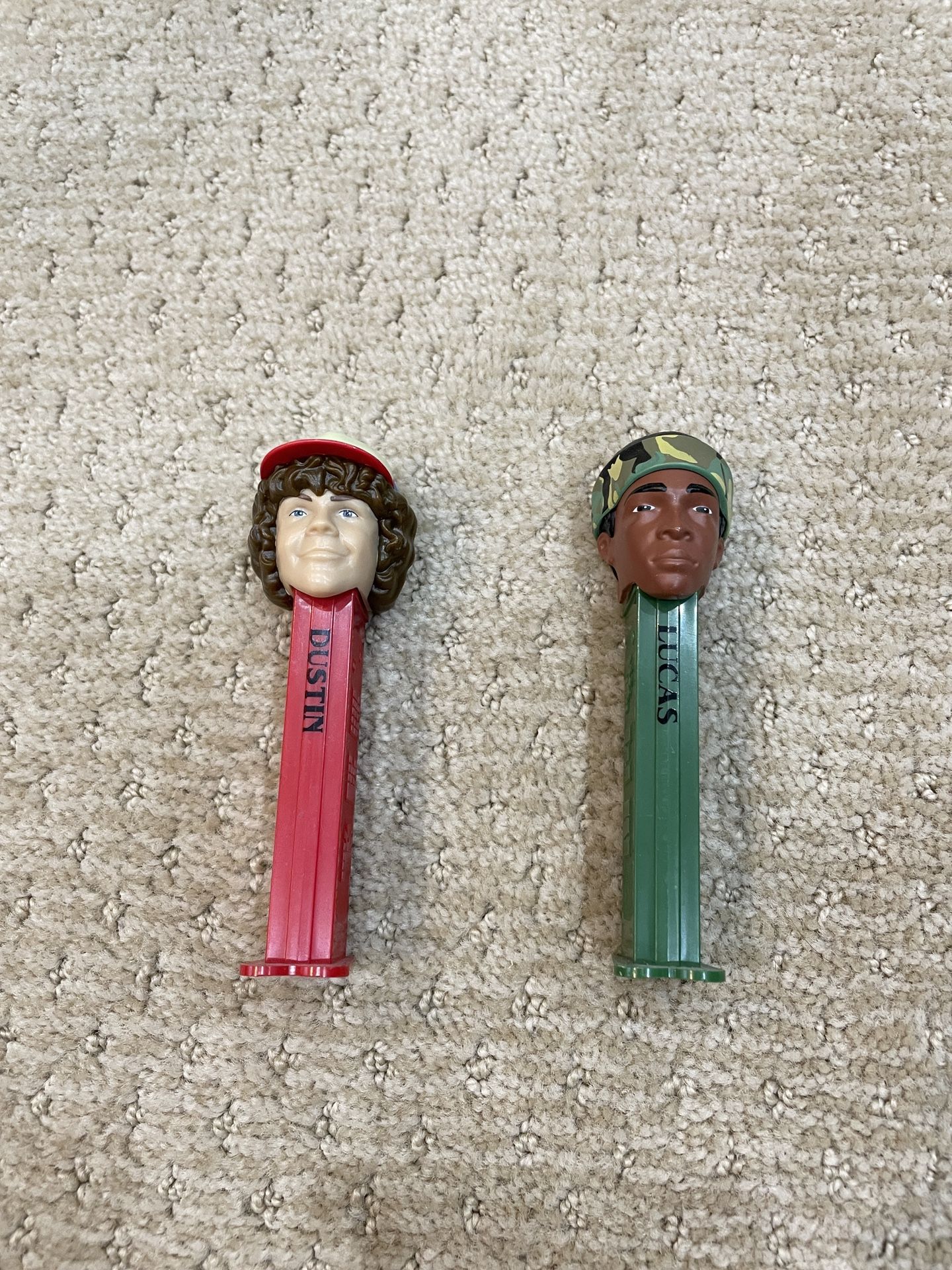 Dustin and Lucas Stranger Things PEZ dispensers