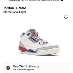 Jordan 3’s Retro - International (9.5M) US 