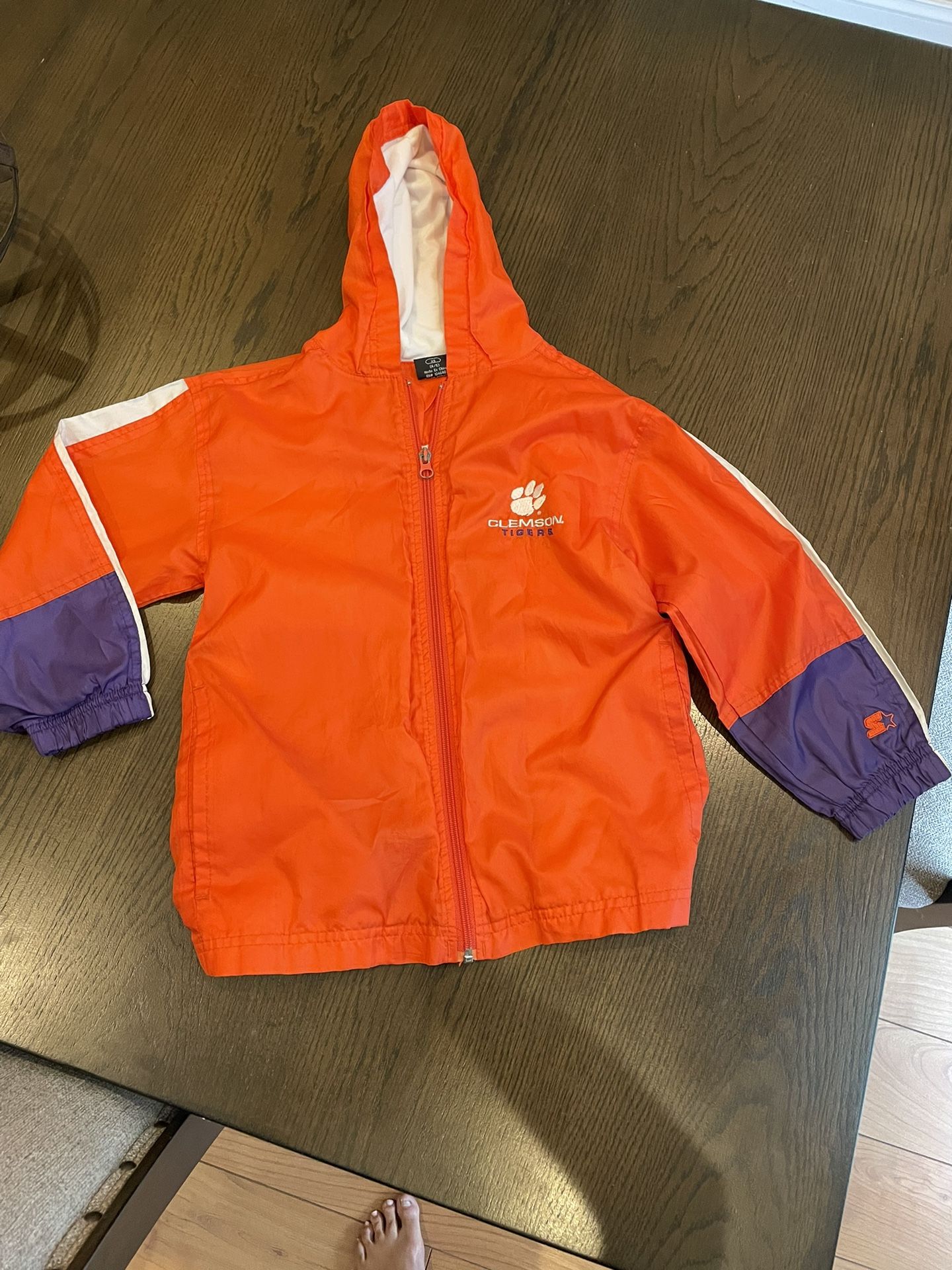 Kids xs 4/5 Clemson Tigers Windbreaker Jacket. Starter. Great Condition