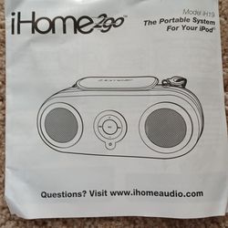 IHOME2GO- PORTABLE SYSTEM FOR IPOD
